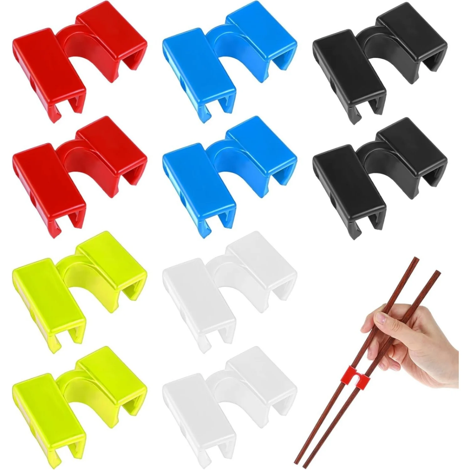 

10 Pcs Reusable Chopstick Helpers Training Chopstick for Adults Chinese Chopstick Helper Trainers Practice Japanese Korean Food