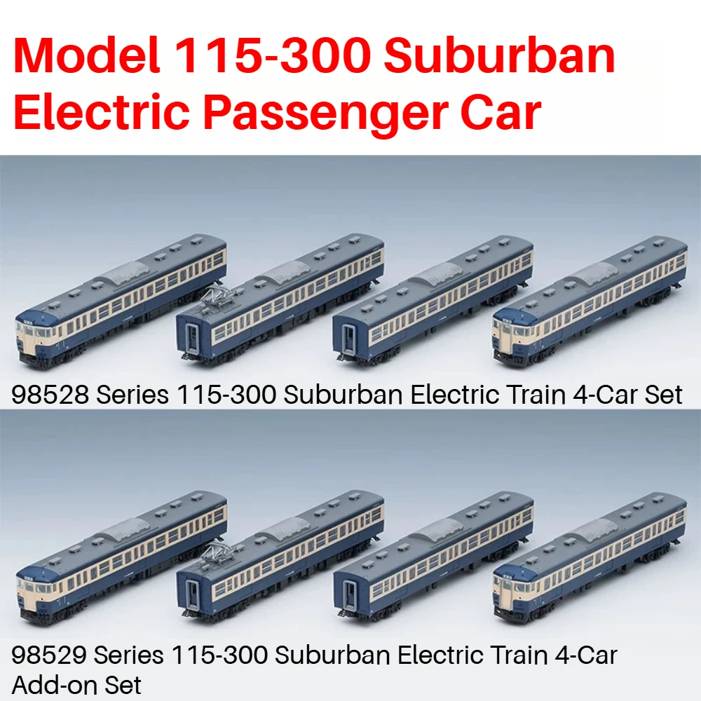 TOMIX N 1/160 Model Train 115‑300 Suburban Electric Commuter Train 98528 98529 Set Total 8 Car Adult Collectible Model Toy Gift