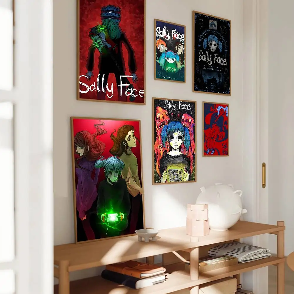 Game S-Sally Face Poster Posters Decorative Paintings Study Bedroom Bar Background Wall Murals Gifts