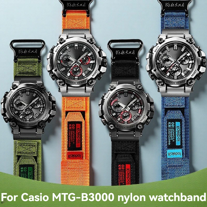 quick-detachable-sports-canvas-strap-for-casio-g-shock-mtg-b3000bd-1a2-d-b-1a-with-metal-adapter-waterproof-nylon-watch-band