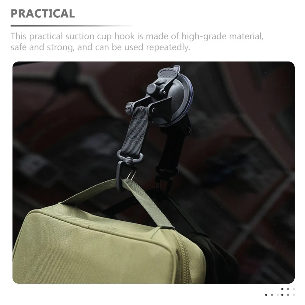 

2pcs Cup Hooks Heavy Duty ABS Double Ended Travel Car Suction Up Hooks Tent Punching Free Vacuum Hook for Camping