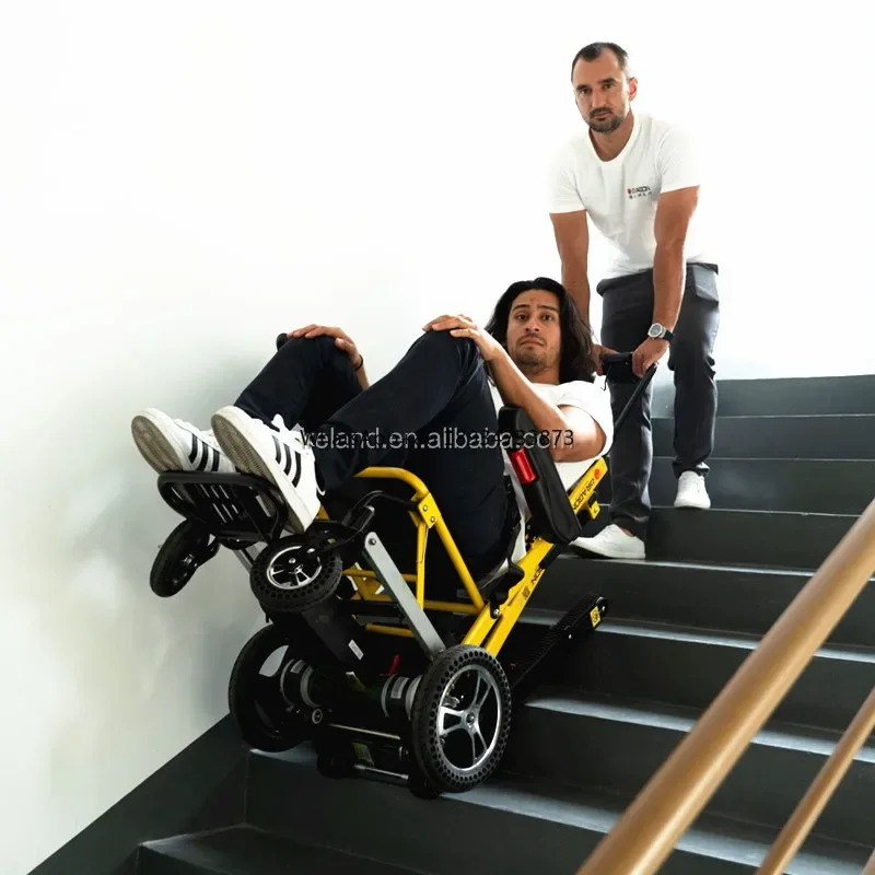 Factory Folding Electric Stair Climbing Wheelchair Disabled Wheelchair Climb Stairs Stair Lift