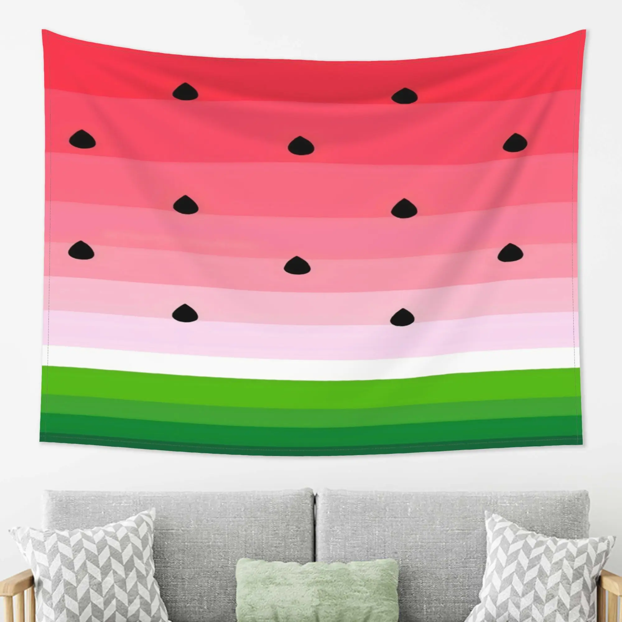Brightly colored watermelon Digital printing polyester wall hanging tapestry decorative Living room bedrooms background gift