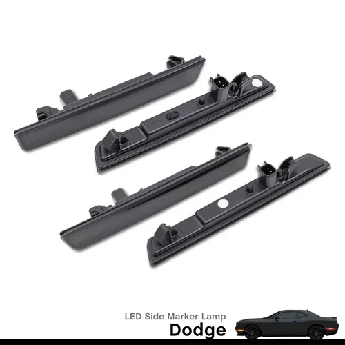 Imagen 2 del producto Luces LED de señal de giro para parachoques delantero/trasero de coche, luces de señal de giro para Dodge Challenger 2015-2023, lámparas acampanadas para guardabarros, luces de estacionamiento de 12V