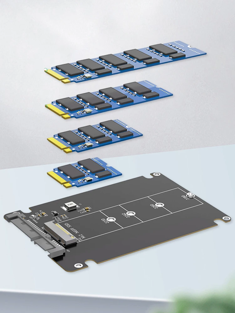 M.2 NGFF B Key To 2.5inch SATA SSD Enclosure 6Gbps Hard Disk Case Enclosure M.2 NGFF SSD To 2.5 Inch SATA III Adapter