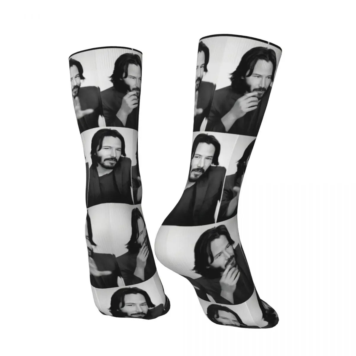 Keanu Reeves 1 Calcetines Unisex para correr, calcetín con estampado 3D, estilo callejero, Crazy