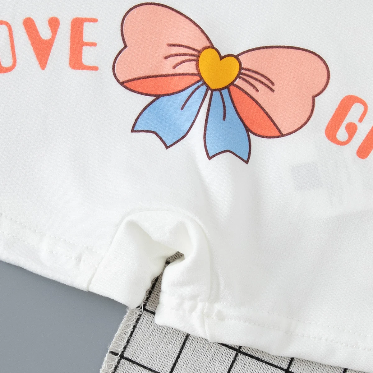 5-teiliges Set süßer Unterwäsche für Mädchen für alle Jahreszeiten, bequeme Boxershorts mit Schleifendruck als Basis-Shorts für zu Hause. – Detail 9