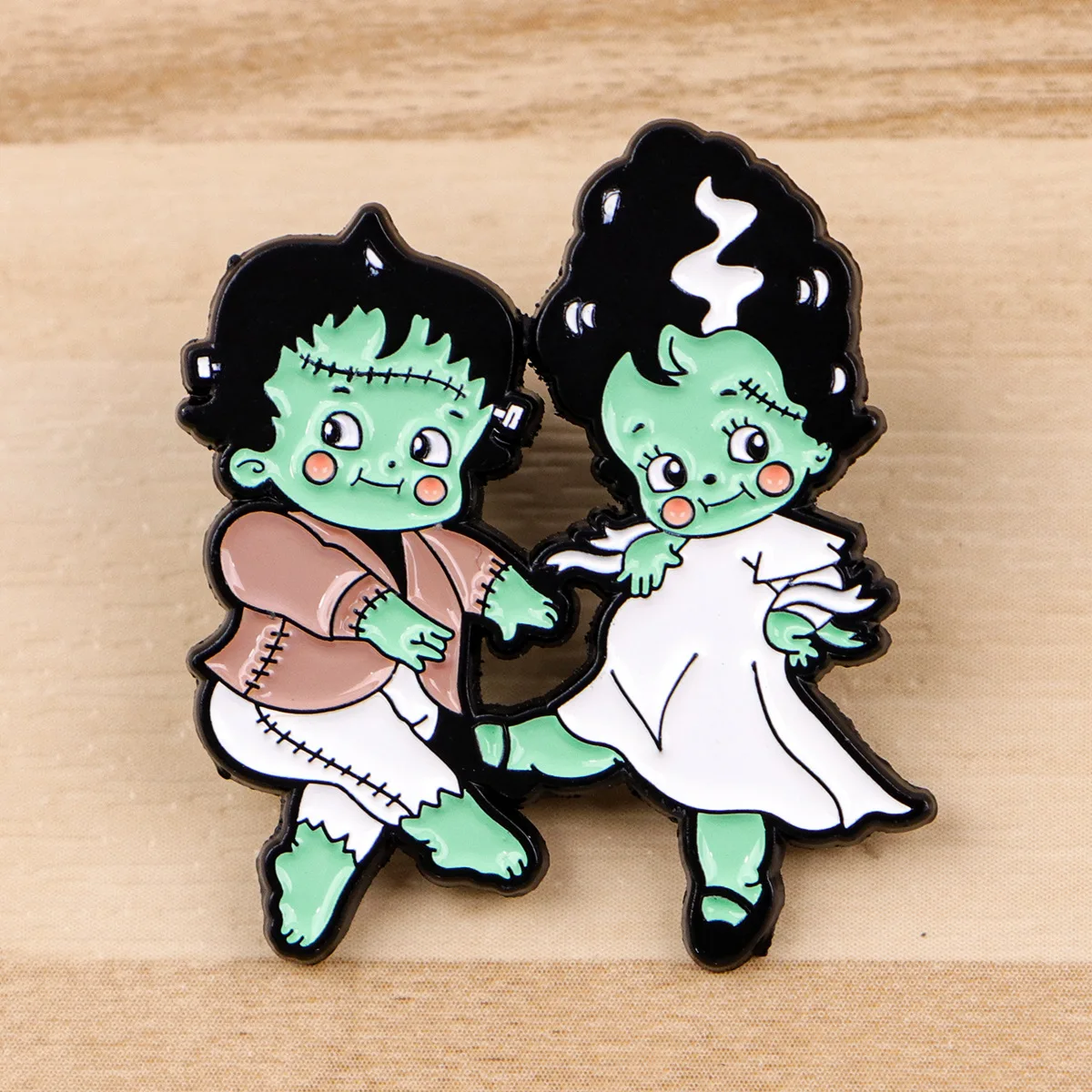 فرانكنشتاين فيلم الرعب هالوين المينا دبوس دبابيس التلبيب شارة بدبابيس على ظهره الملابس والاكسسوارات الأزياء والمجوهرات صديق #6