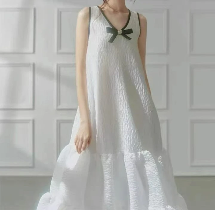 

Temperament Gentle Fashion High Sense Color Matching Vest Dress Women New