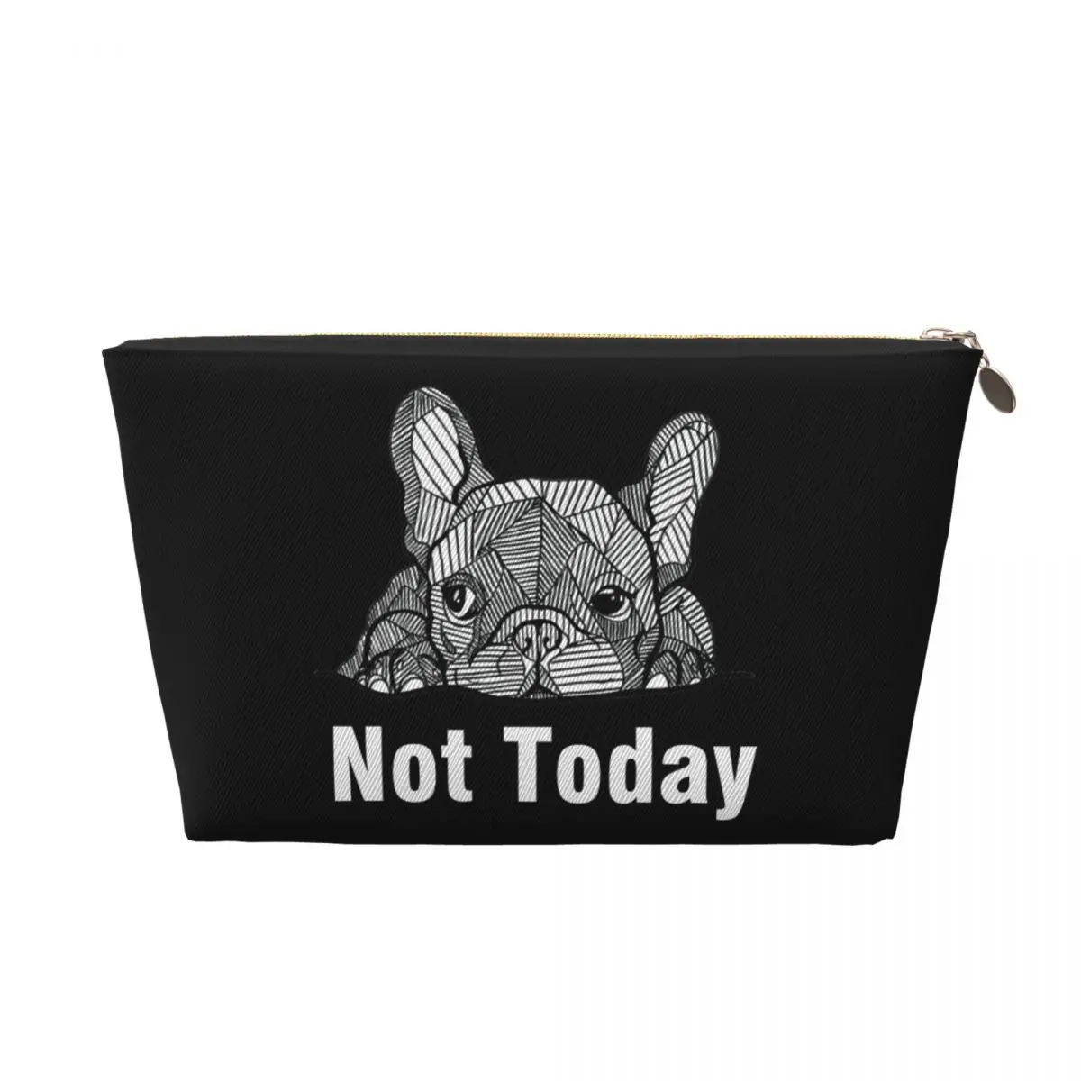 Custom French Bulldog Cosmetic Bag Women Kawaii Large Capacity Frenchie Dog Makeup Case Beauty Storage Toiletry Bags