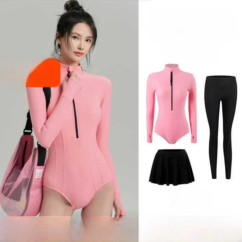 women's-one-piece-swimsuit-long-sleeve-wetsuit-quick-dry-professional-sun-protection-surfing-suit-jellyfish-design-diving-suit