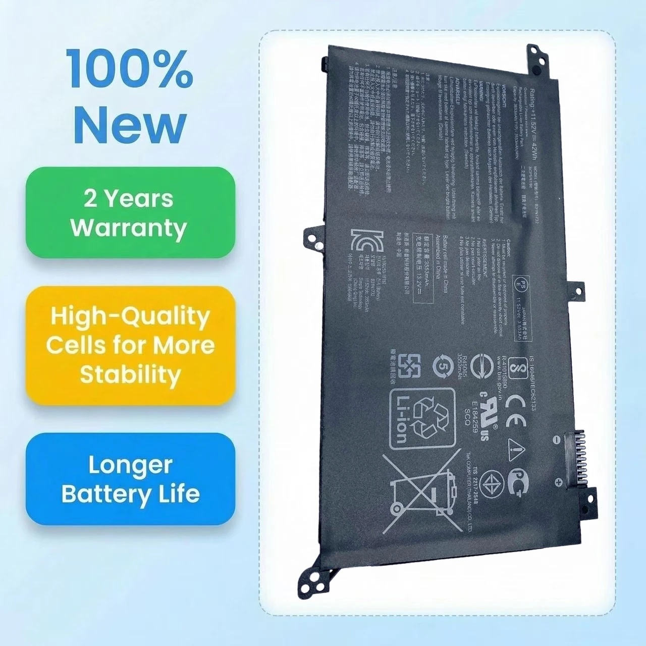 B31N1732 11.52V 42Wh Laptop Battery For ASUS VivoBook X430UA X430UF X430UN X430FA X430FN X571G X571LH X571GT S430FA/S430FN/S430U