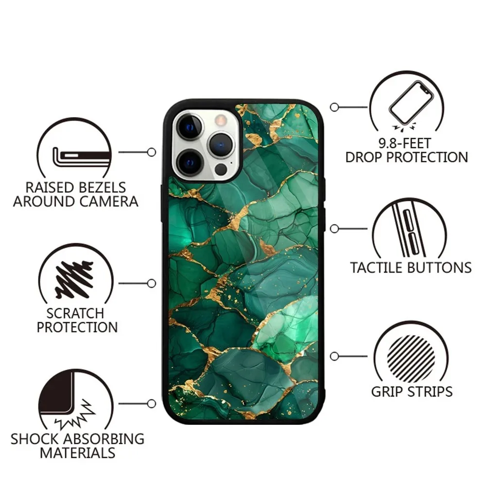 Marble Pattern Art Phone Case For iPhone 16,15,14,13,12,11,Plus,Pro,Max,Mini Magsafe Magnetic Wireless Charging