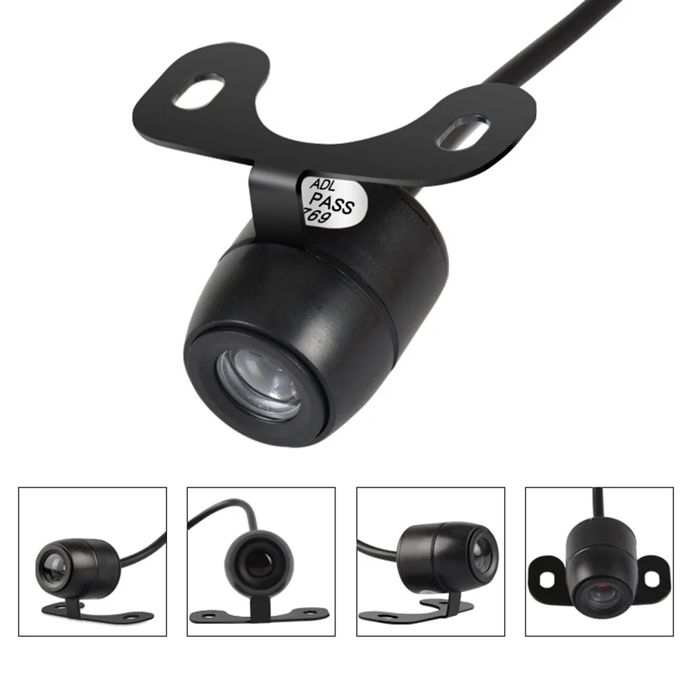 

Mini Car Rear View Camera Waterproof Ip66 170 Degree Wide Angle Glass Lens Reverse Parking Camera For License Plate Black
