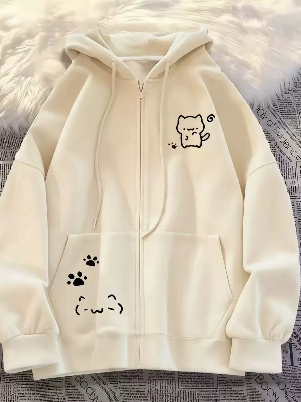 Unisex Cartoon Hooded Zipper Cardigan Pure Cotton Warmth Outerwear for Boys And Girls Suitable for Autumn Winter And Spring