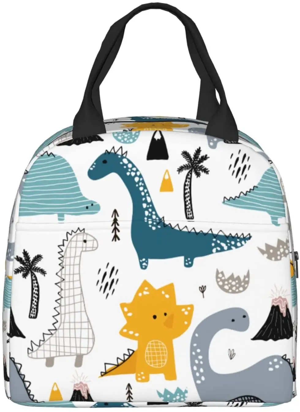 Cute Dinosaur Lunch Box - Insulated Lunch Bags for Kids Women Reusable Lunch Tote Bags, Perfect for School/Picnic/Beach/Travel