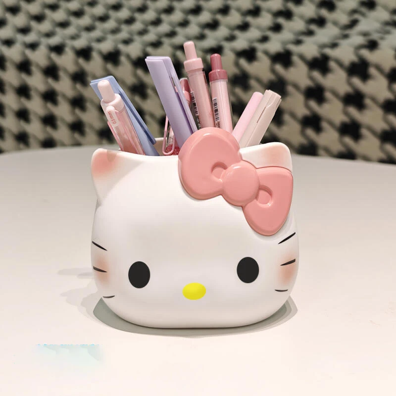 

Hello Kitty Multi Functional Pen Holder Creative Desktop Organizer Y2K Aesthetic Cosmetic Storage Box Cute Office Gifts