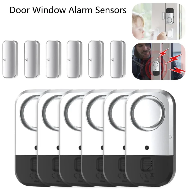 

120 дБ сенсорная сигнализация для дверей и окон, домашняя противоугонная охранная сигнализация для магазинов, дома, детей, гаражей, офиса