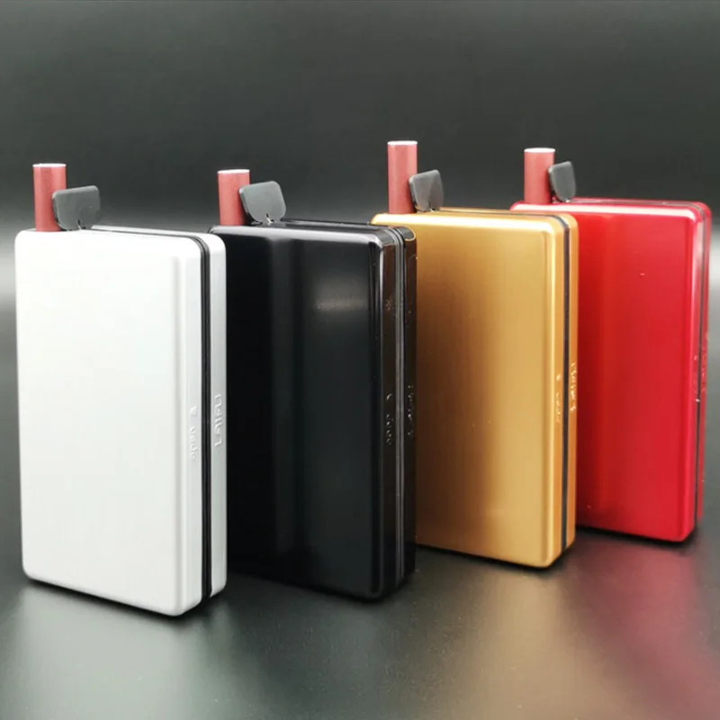 Unique 10 Sticks Aluminum Alloy Automatic Cigarette Case Portable Pocket Cigaret Pack 10 Cigarette Boxes Women Smoker Gift