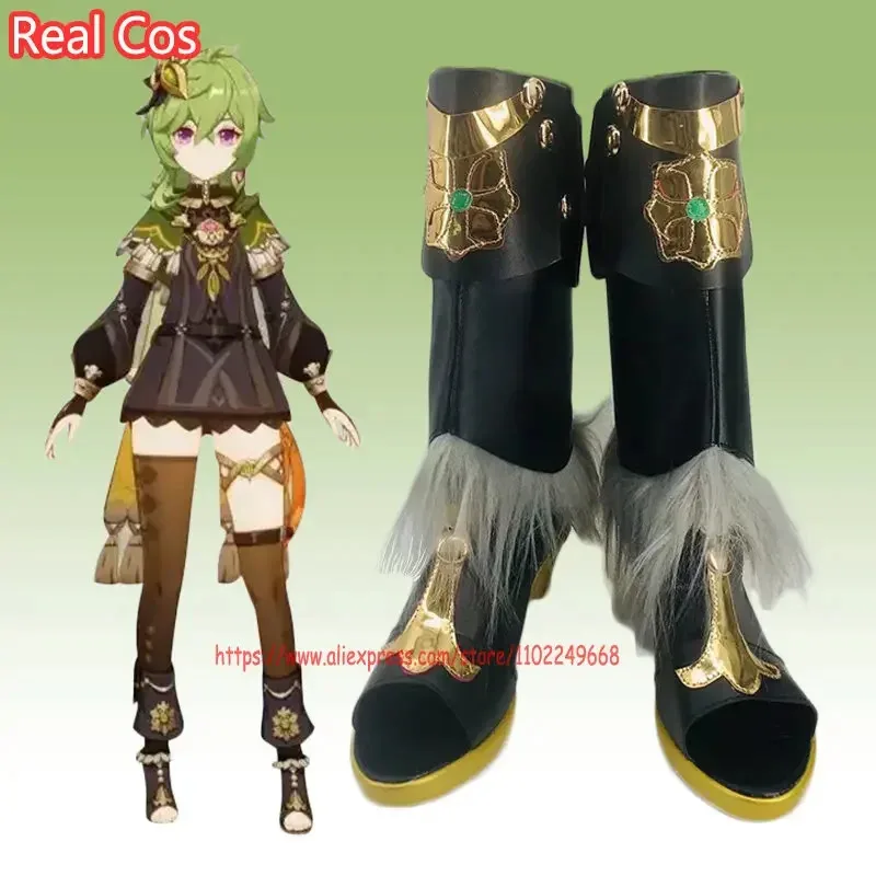 

RealCos Game Genshin Impact Collei Обувь для косплея Хэллоуин Карнавальный наряд для вечеринки Женская обувь для косплея в стиле аниме Ролевые игры