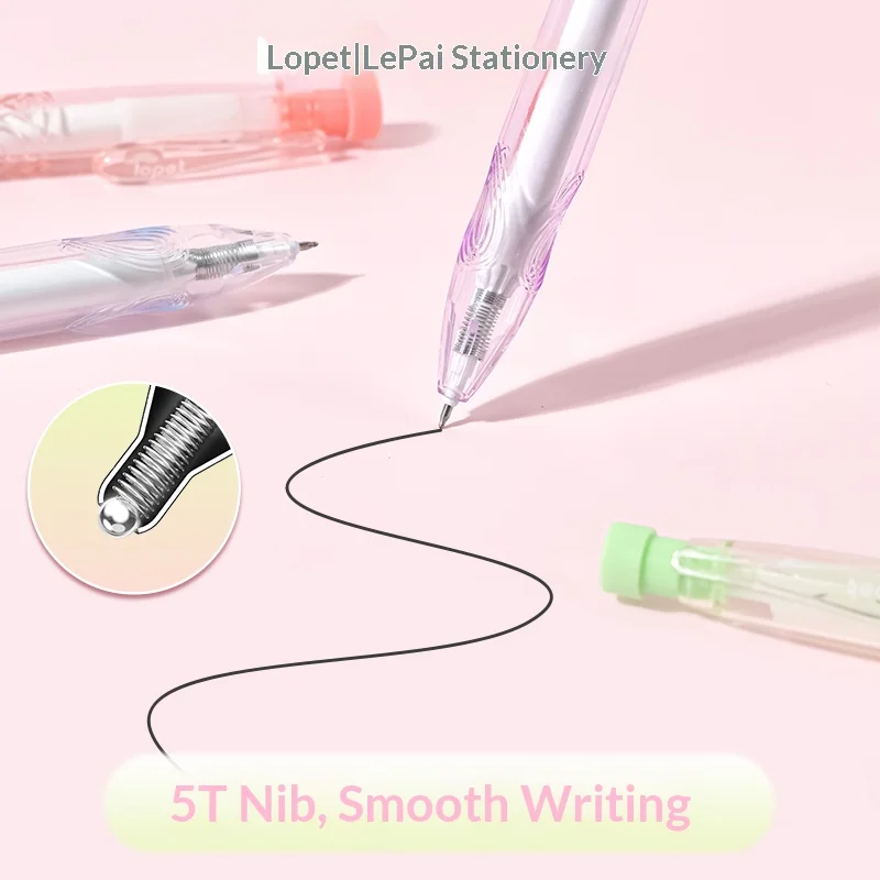 مجموعة أقلام جل لوبيت قابلة للسحب، قلم تويست آيس كولا/مياه فوارة، كتابة سلسة ولا تلطخ 0.5 مم للمخطط واللامتحان والتوقيع والاجتماعات