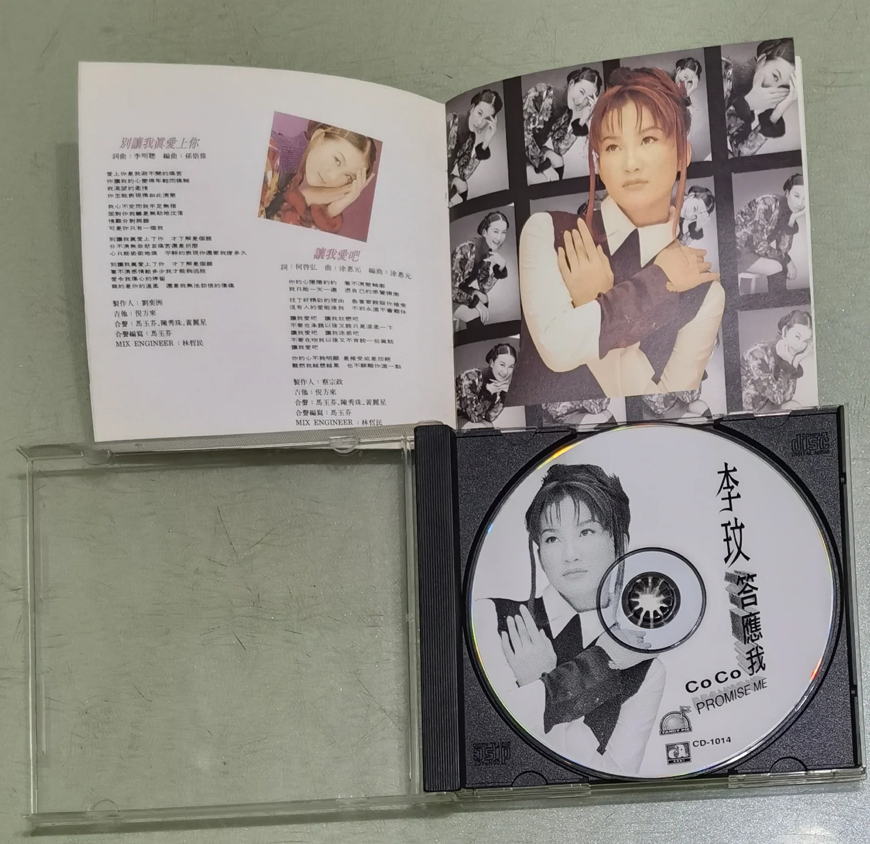 Juego de discos de CD originales oficiales de China usados, música Pop, Cantante Femenina de China CoCo Lee, 11 canciones, álbum de promesa Me, edición limitada, 1994