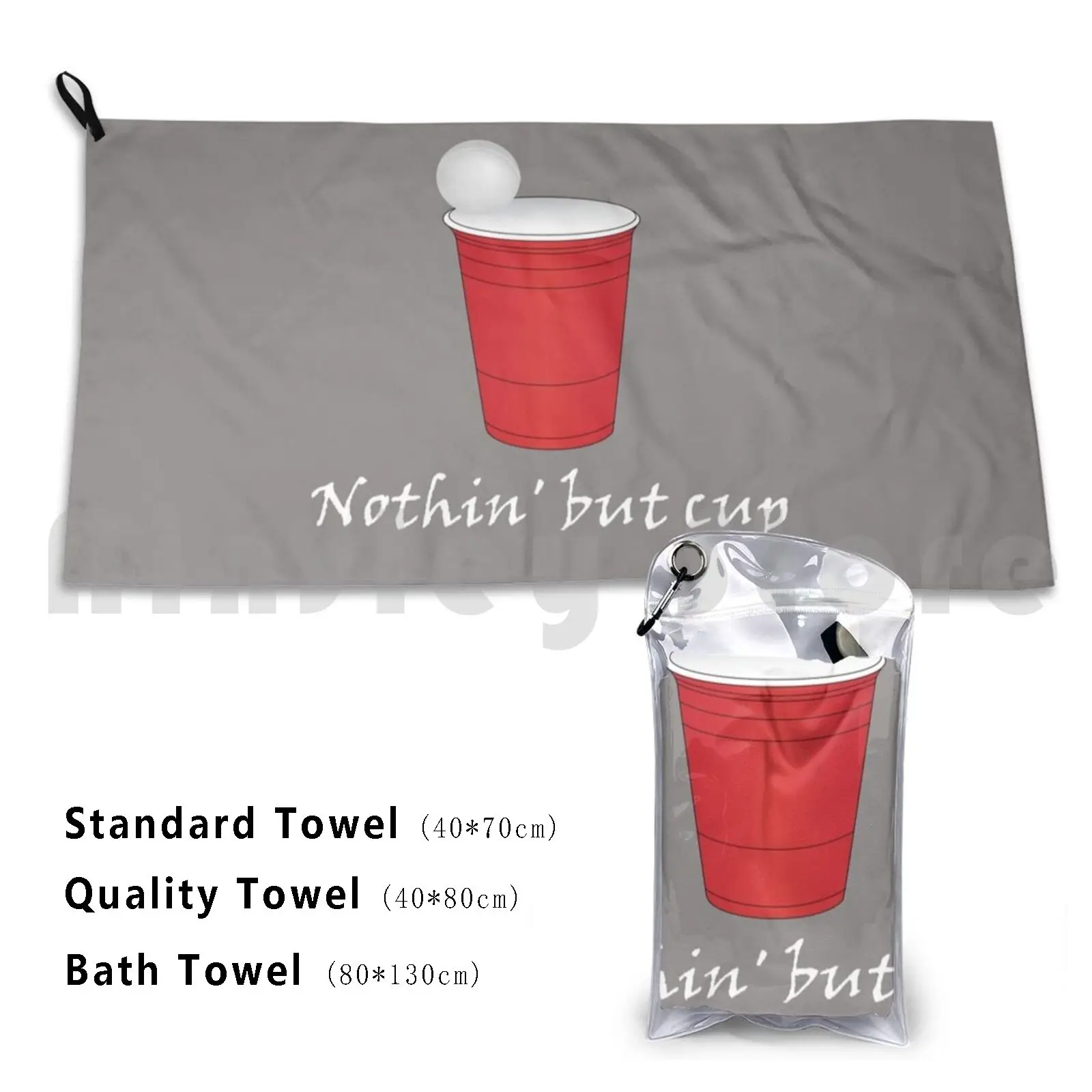 Beer Pong nada pero taza toalla personalizada Toalla de baño cerveza botella de cerveza lata de cerveza bebedero ventilador de cerveza regalo de cerveza