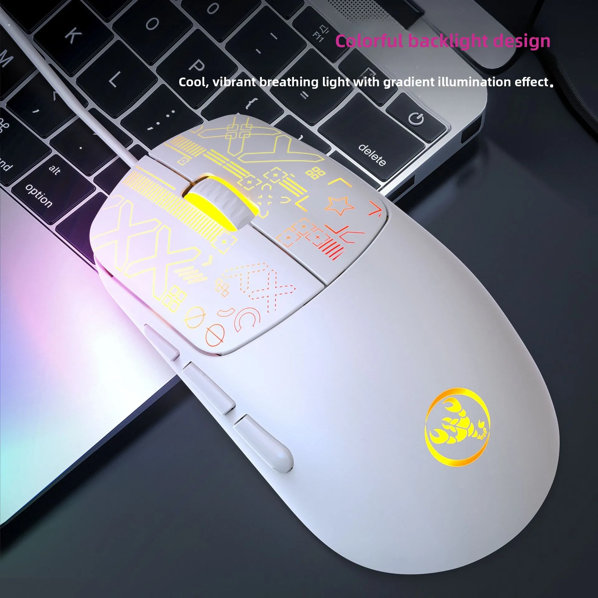 Wired Gaming Mouse 6400 DPI 7-Color Backlight Ergonomic Optical USB souris Ergonomic raton myszka gamingowa PC Laptop Computer