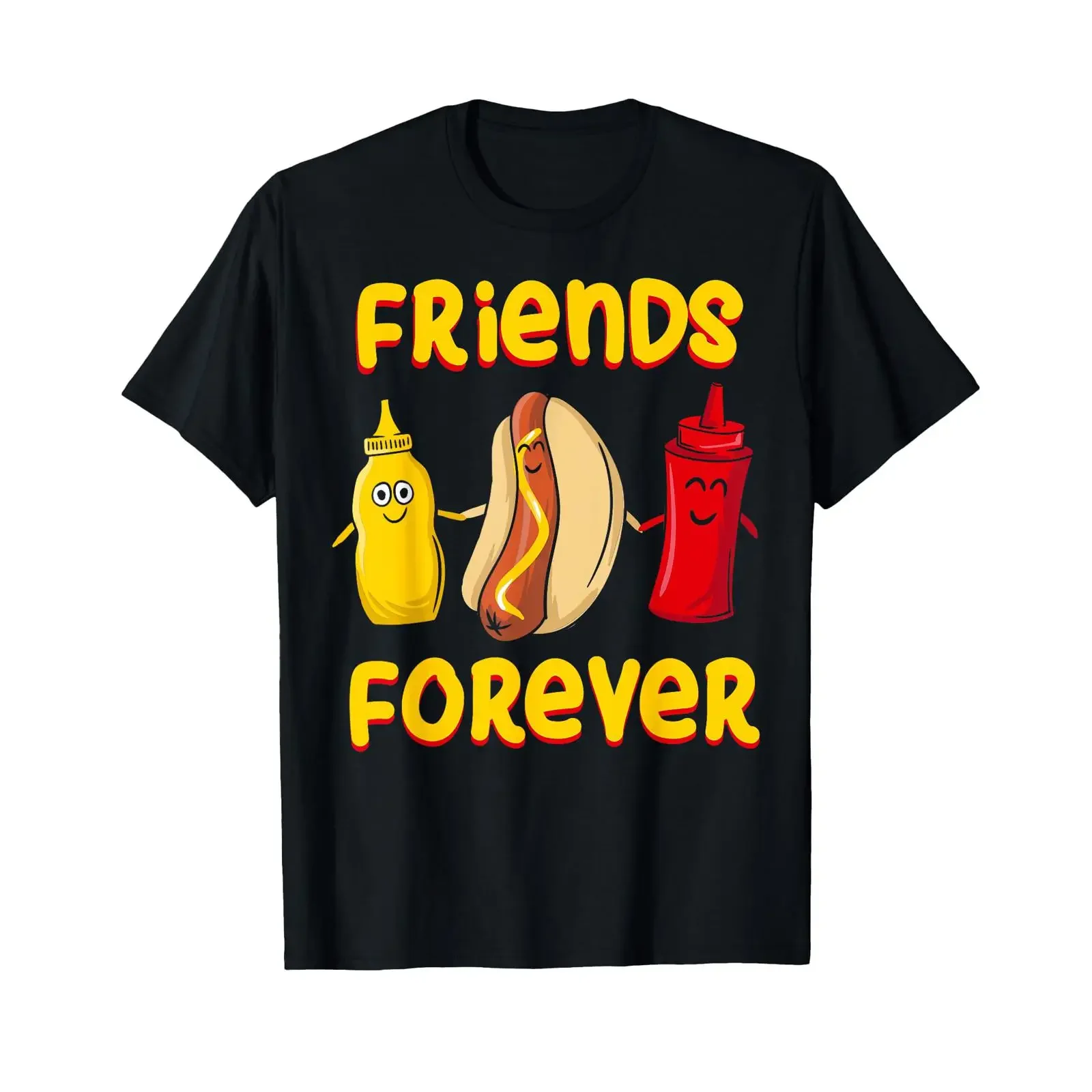Funny Hot Dog Sausage with Ketchup Mustard I Hotdog T Shirt vintage Washed Stretched Top For Everyday Wear Soft streetwear