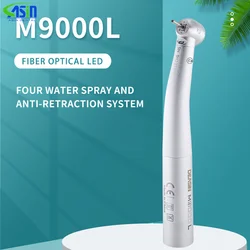 Dental LED High Speed Handpiece DEASIN M9000L Fiber Optic Torque Head Air Turbine Ceramic Bearing Dentist Tool For KAVO coupler