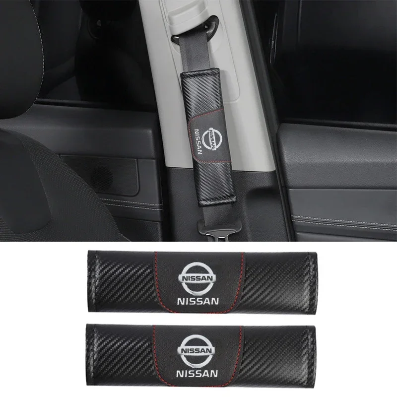 Car Seat Belt Pad Shoulder Protector for Nissan Qashqai J10 Elgrand Leaf Juke Patrol Micra X Trail T32 Tiida Navara Nismo Note