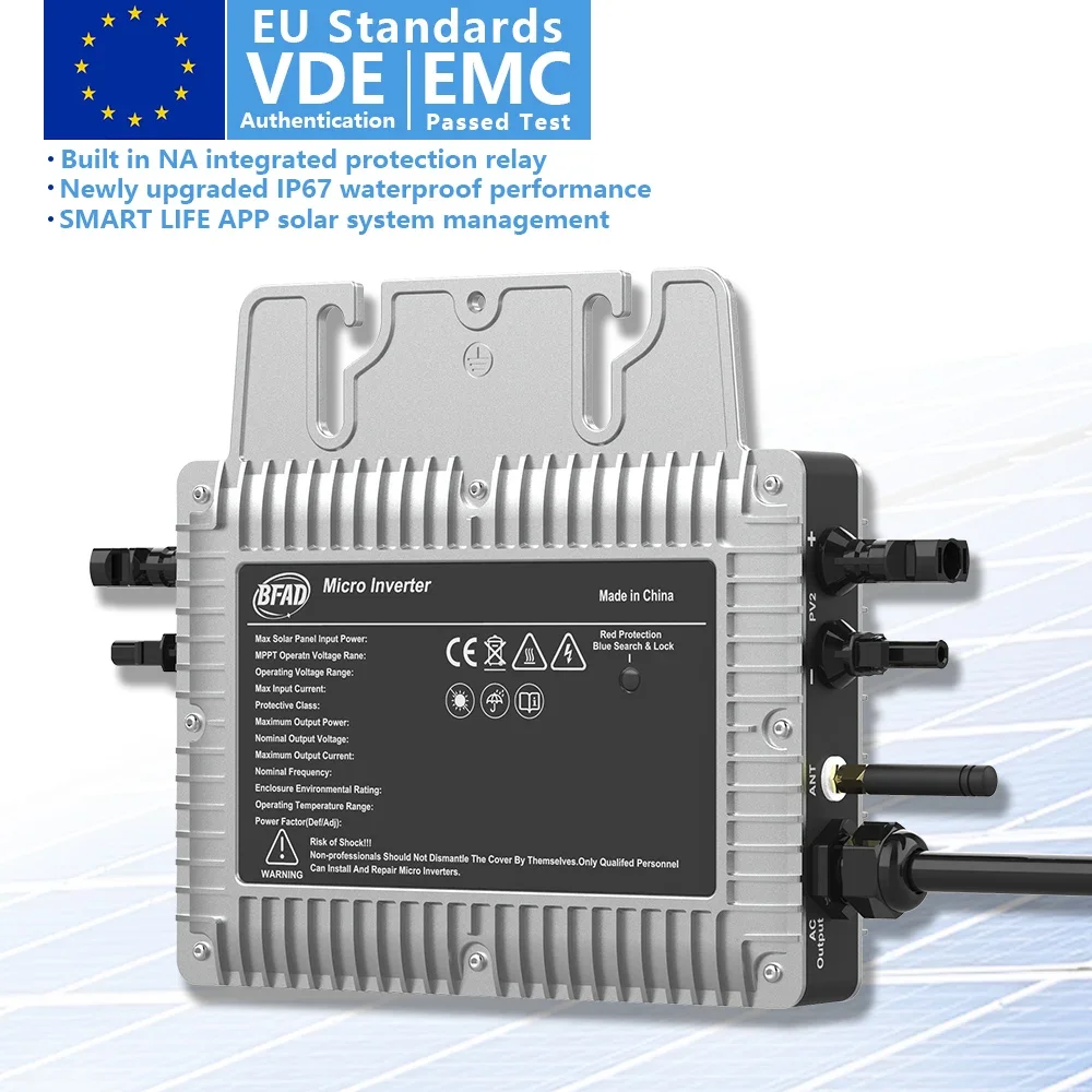 Micro Inverter 800W DC22-60V Convert AC110V230V Single Internal Solar Grid Tie Inverter