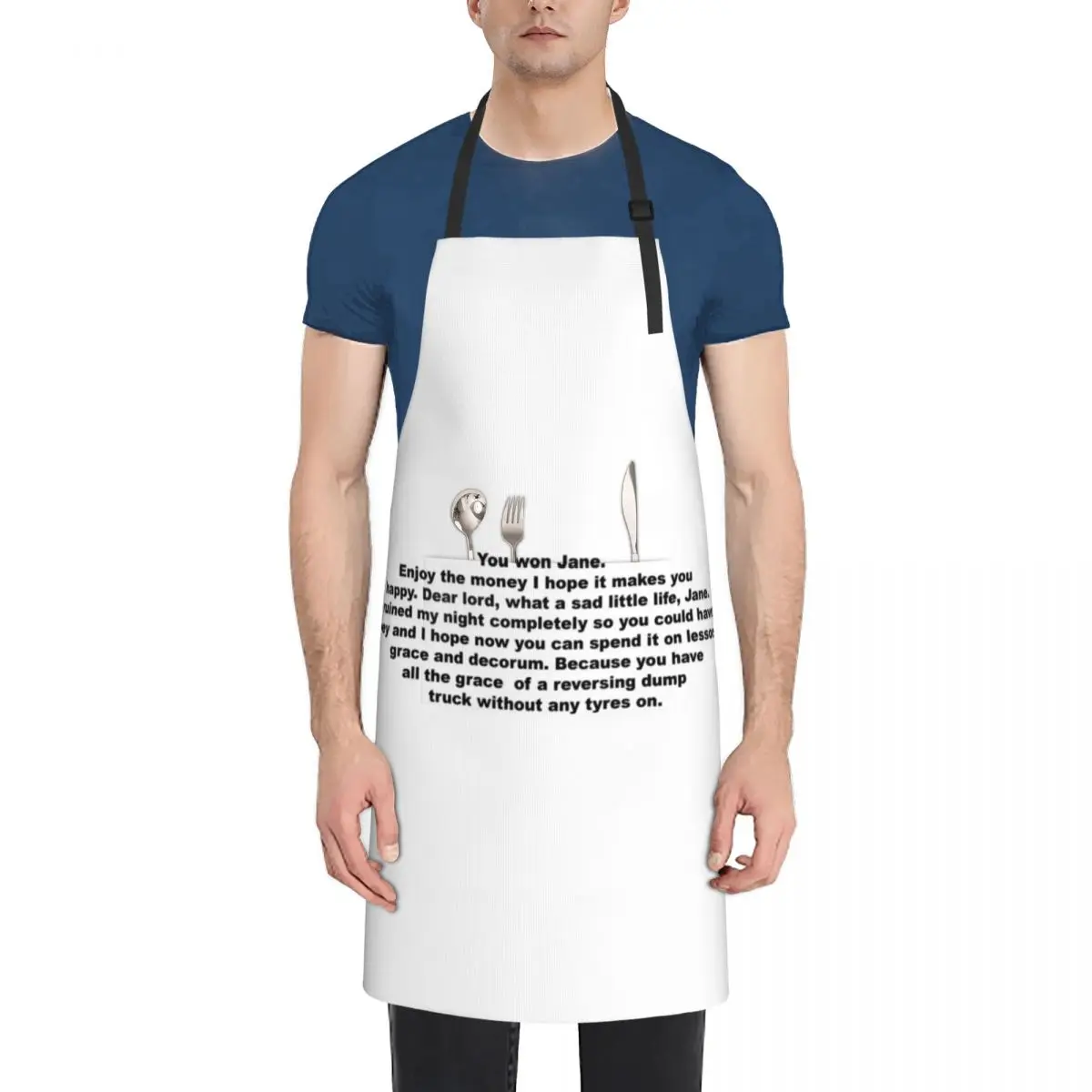 

You Won Jane / Come Dine With Me Quote Apron Things For The Home man chef uniform For Kitchen Women Apron