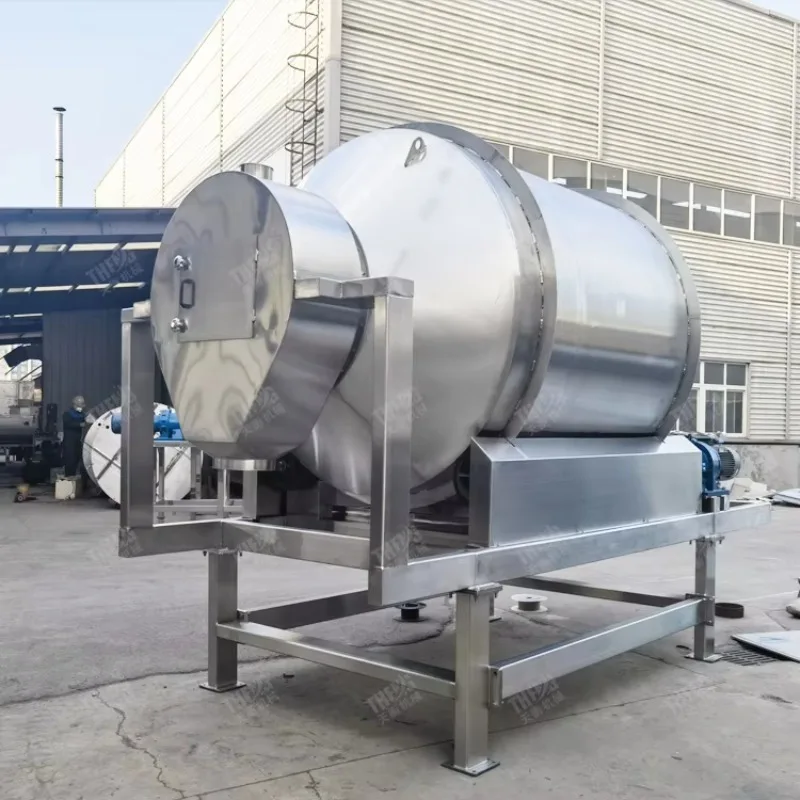 High Speed 1000L 1500L 2000L 3000L 5000L Rotary Drum Food Green Black  Leaf Spices Horizontal Drum Mixer
