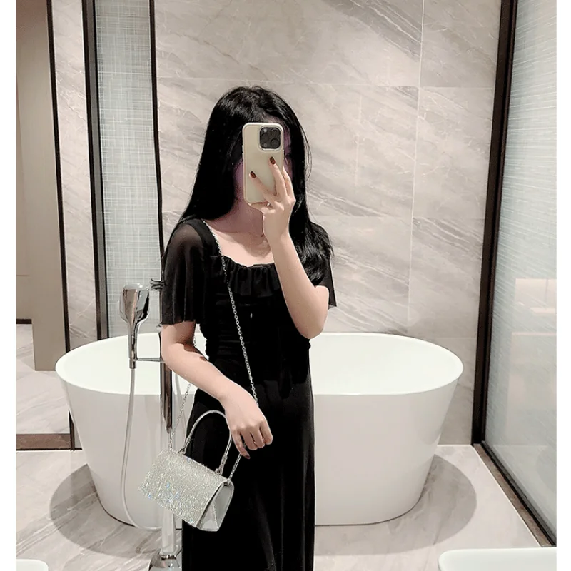 New In Glitter Sling Evening Bag Luxury Handbags for Women Party Wedding Chain Crossbody Shoulder Bags Female Flap Clutch Purses