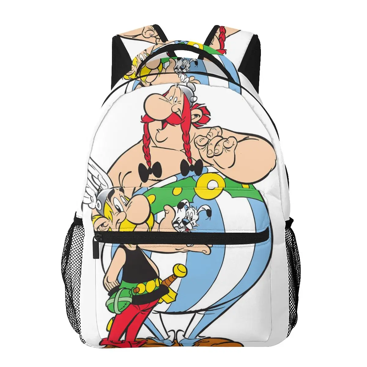 Asterix e Obelix Mochilas para meninos e meninas Mochilas escolares de grande capacidade Mochila para estudantes Mochila para laptop dos desenhos animados