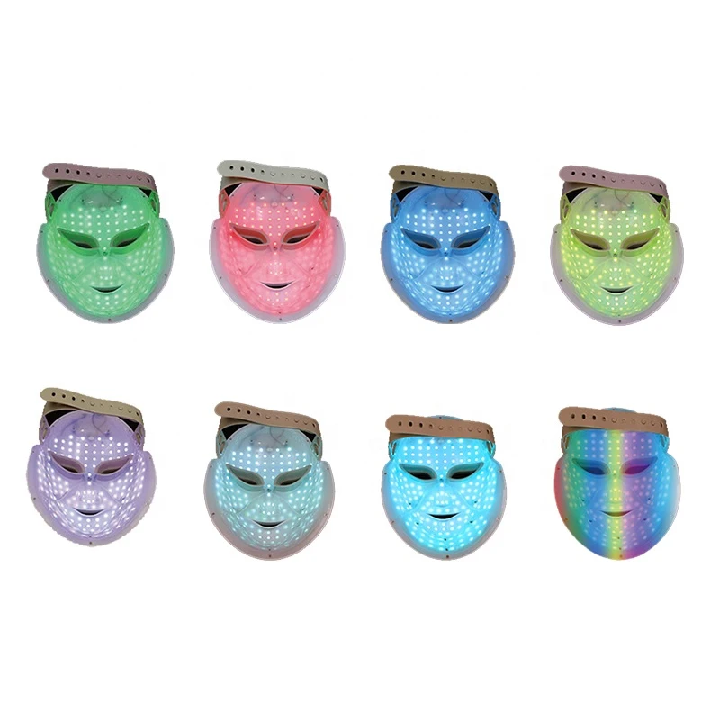 Aleopatra-Masque facial à LED, 7 couleurs, déformable, élimine les taches de rousseur, beauté, technologie USB