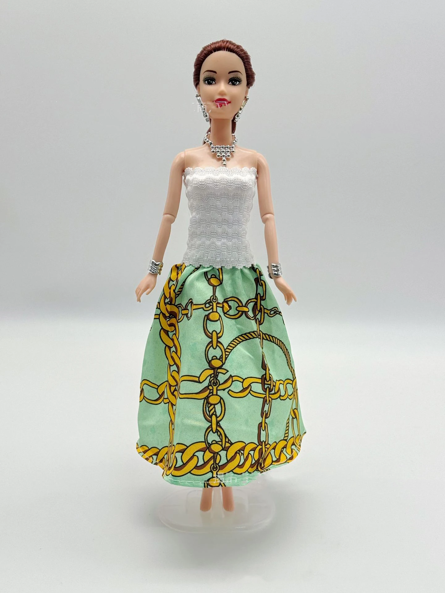 11 Inch Girl Multi Joint Fashion Doll With Long Skirt Set 30cm Supermodel Doll Dress Up Toy 1/6 BJD Doll DIY Toy Play House Toy