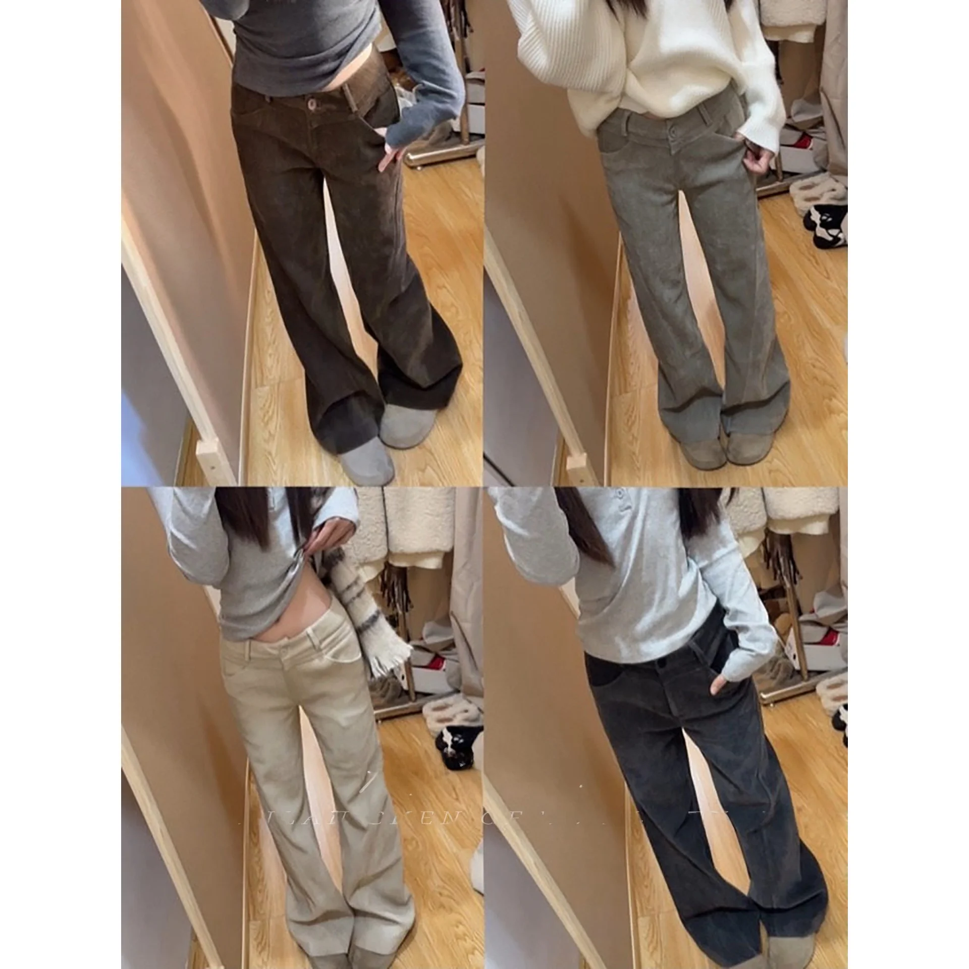 

Женские повседневные брюки с высокой талией, прямые, слегка расклешенные, в корейском стиле, весенняя новинка, большие размеры, в пол, прочные, женские брюки