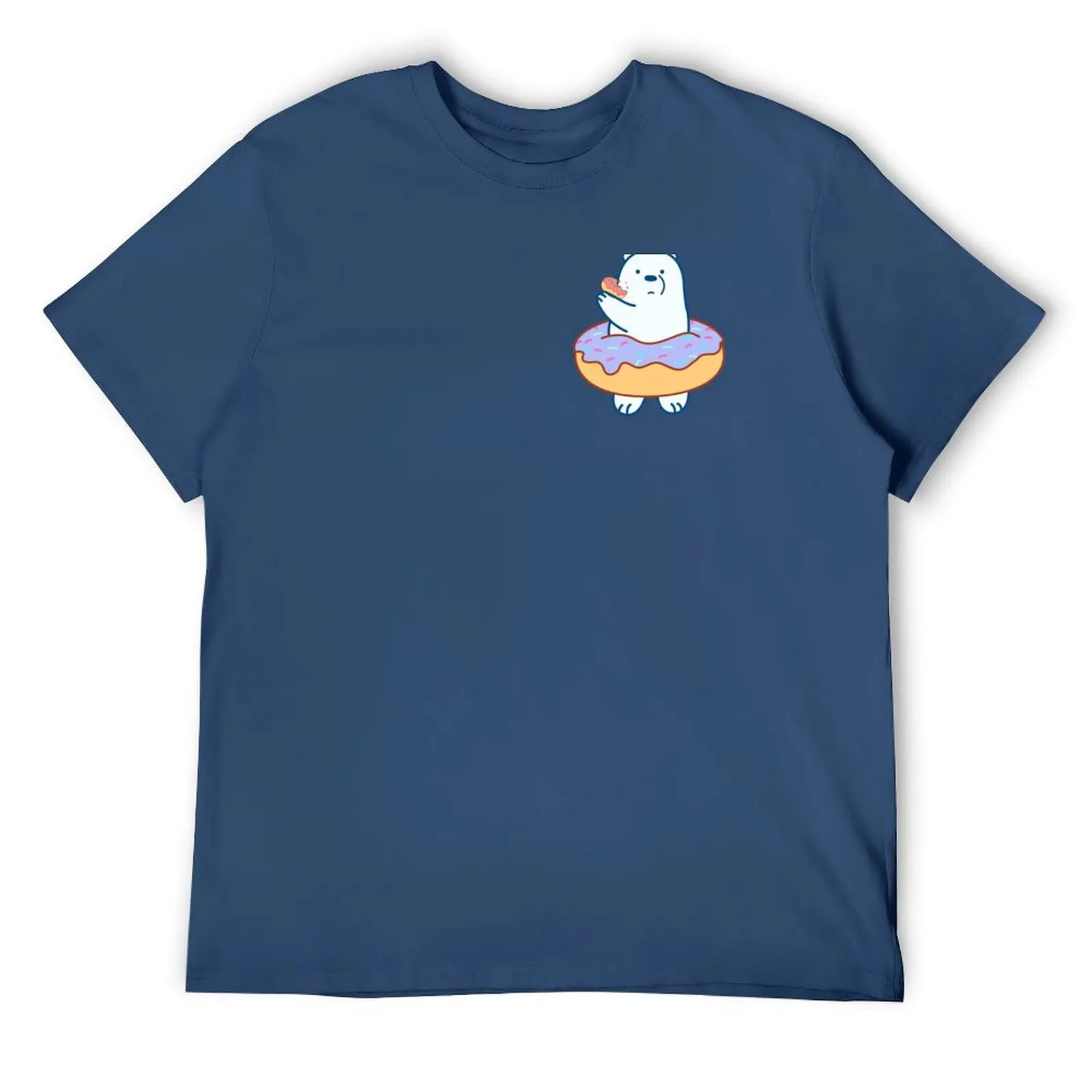 

Ice Bear We Bare Bears Donut T-Shirt oversized t shirt luxury clothing labubu summer tops fitted t shirts for men