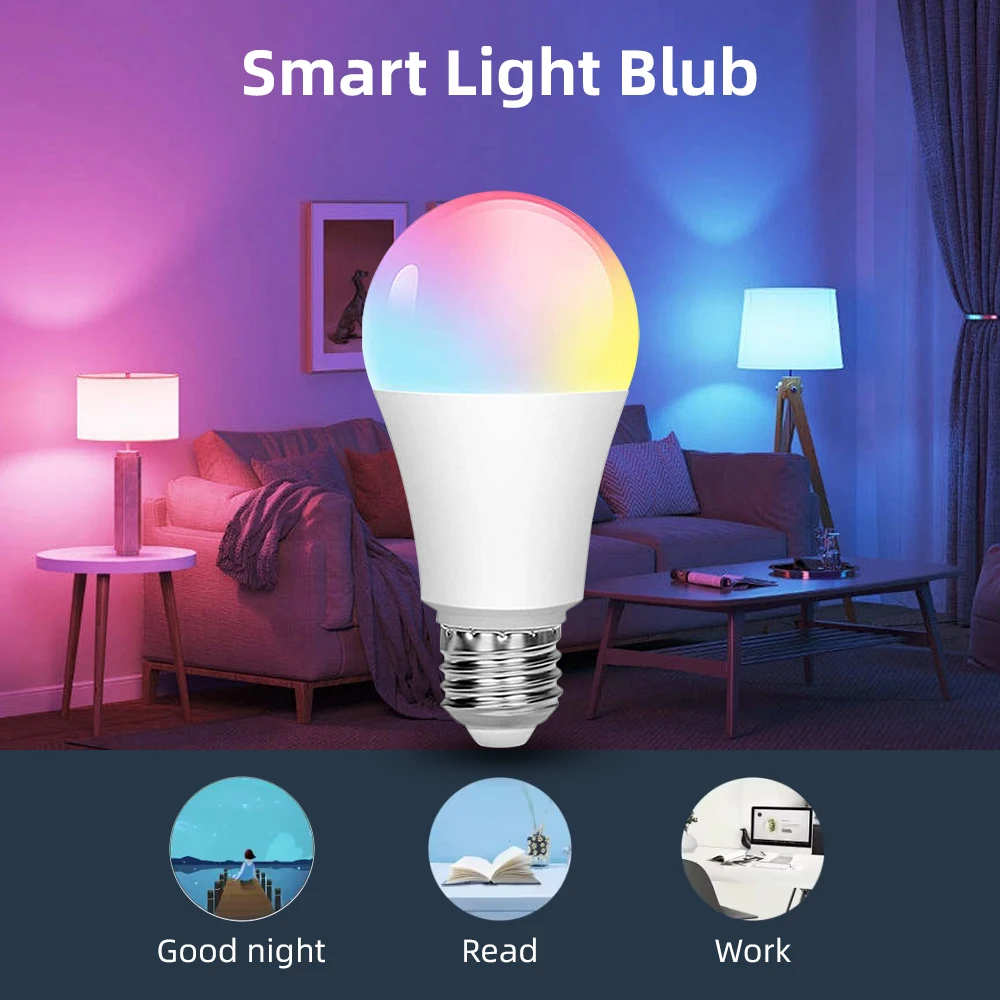 AVATTO Smart Light Bulbs RGB Dimmable Led Lamp Cozylife APP Remote Control Smart Led Lights Works With Alexa Google Home