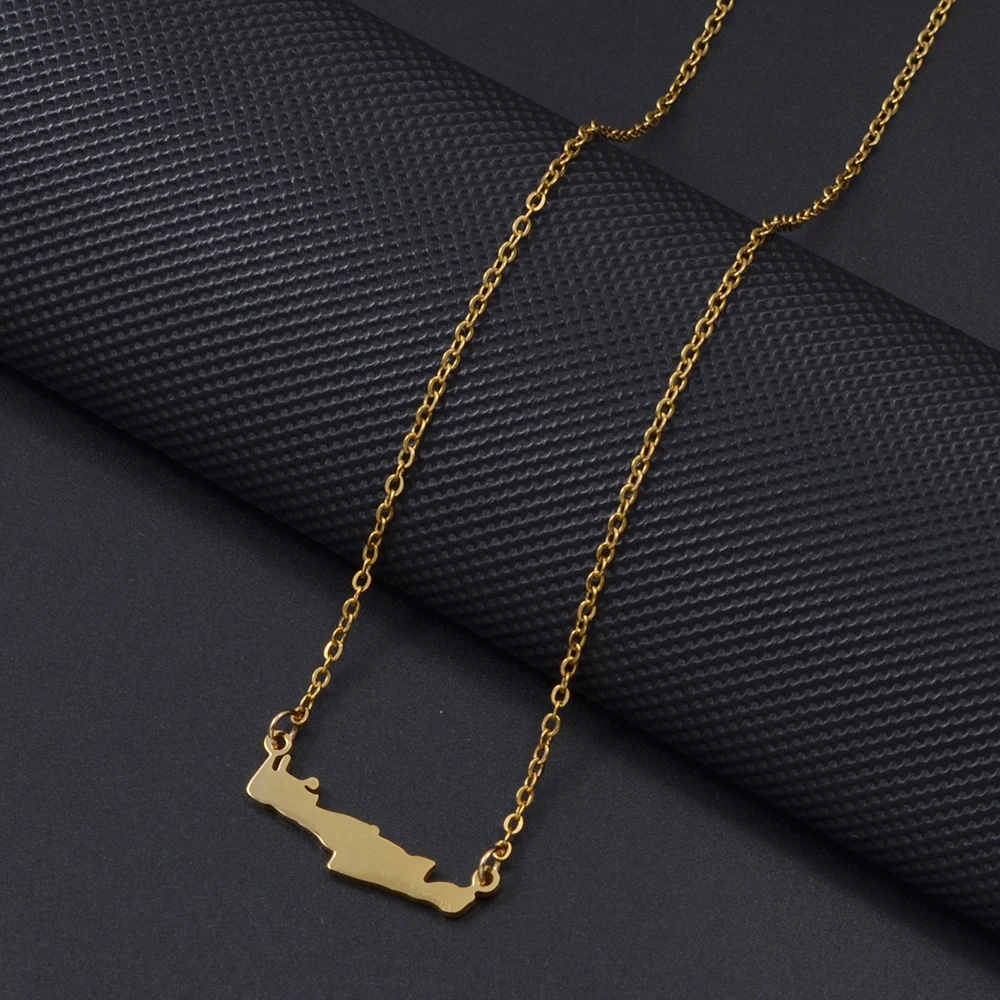 قلادات Anniyo Greece Crete lsland للنساء والفتيات من الفولاذ المقاوم للصدأ # 535562