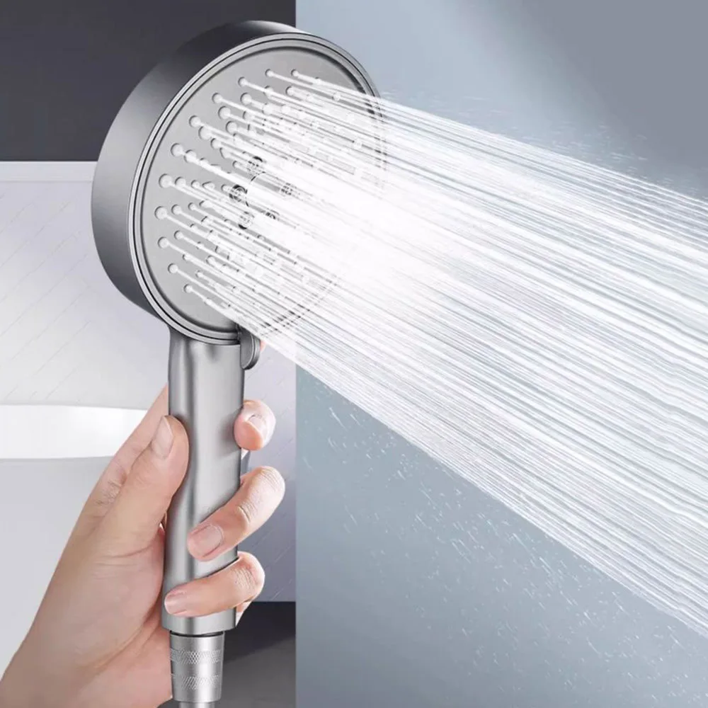 

5 Modes Pressurized Large Panel Shower Head Large Water Flow Multifunctional Bathroom Shower Head Set