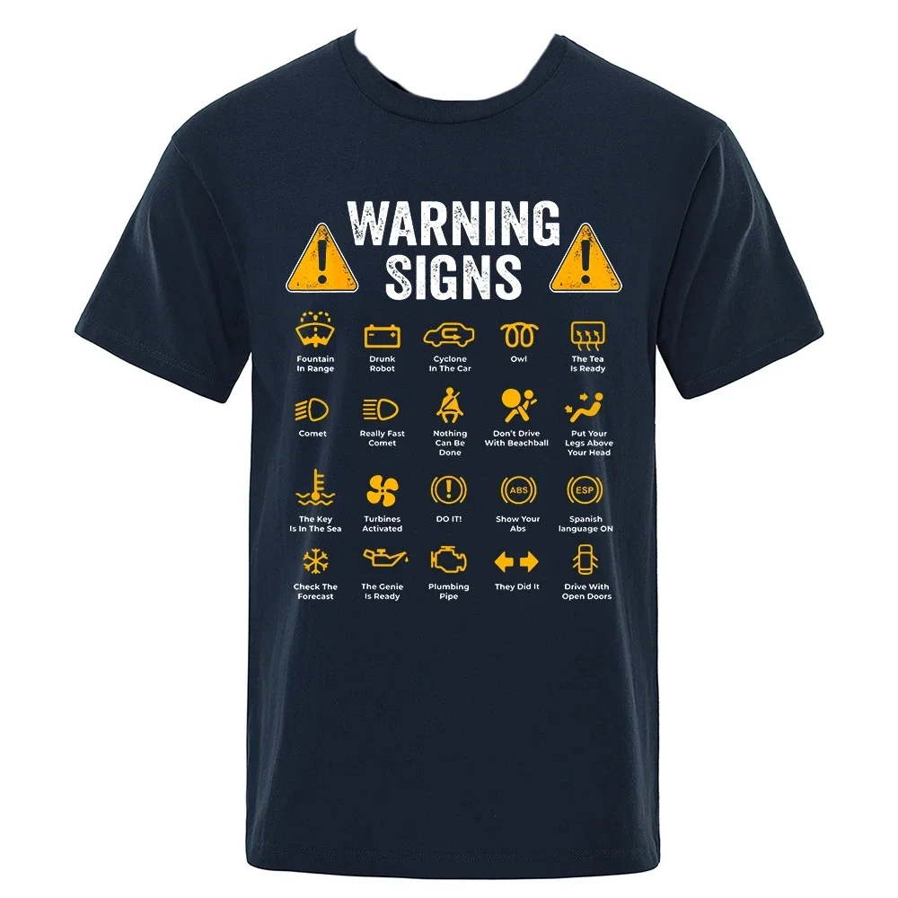 

Driving Warning Signs 101 Auto Mechanic Gift Driver Funny Print T-Shirt Fashion Casual Big size T Shirt Cotton Mens Tops Tees
