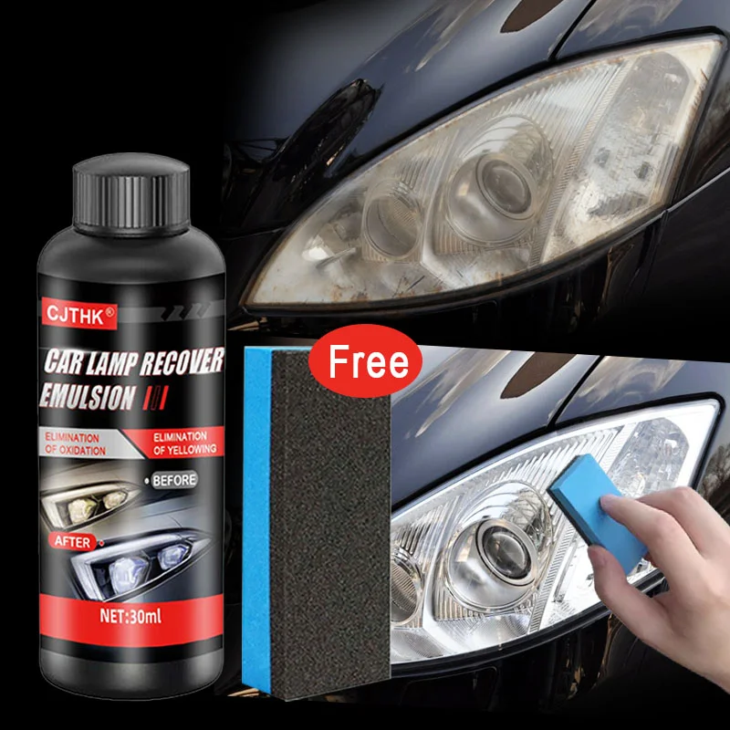 Car Headlight Restoration Polishing Kits Headlamp Scratch Remover Repair Cleaning Paste Remove Oxidation Headlight Polish Liquid
