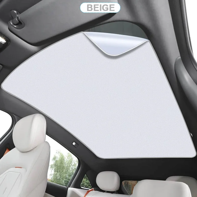 For DONGFENG Eπ007 2025-2026 Car Suede Fabric Electrostatic Adsorption Sunroof Sunshade Heat Insulation Skylight Auto Accessory