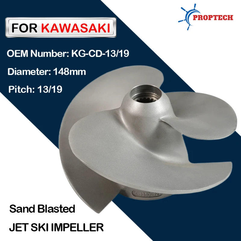 Replaced Solas KG-CD-13/19 Sand Blasted Jet Ski Impeller for Kawasaki STX-15F STX-12F 1100 STX DI 1100 ZXi 148mm PWC Parts