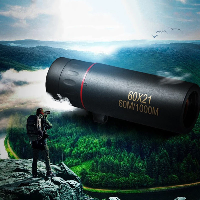 

Mini Pocket Telescope HD 60x21/30 x 25 Monocular Telescope Binoculars Zooming Focus Green Film Binocular Optical Outdoor Hunting