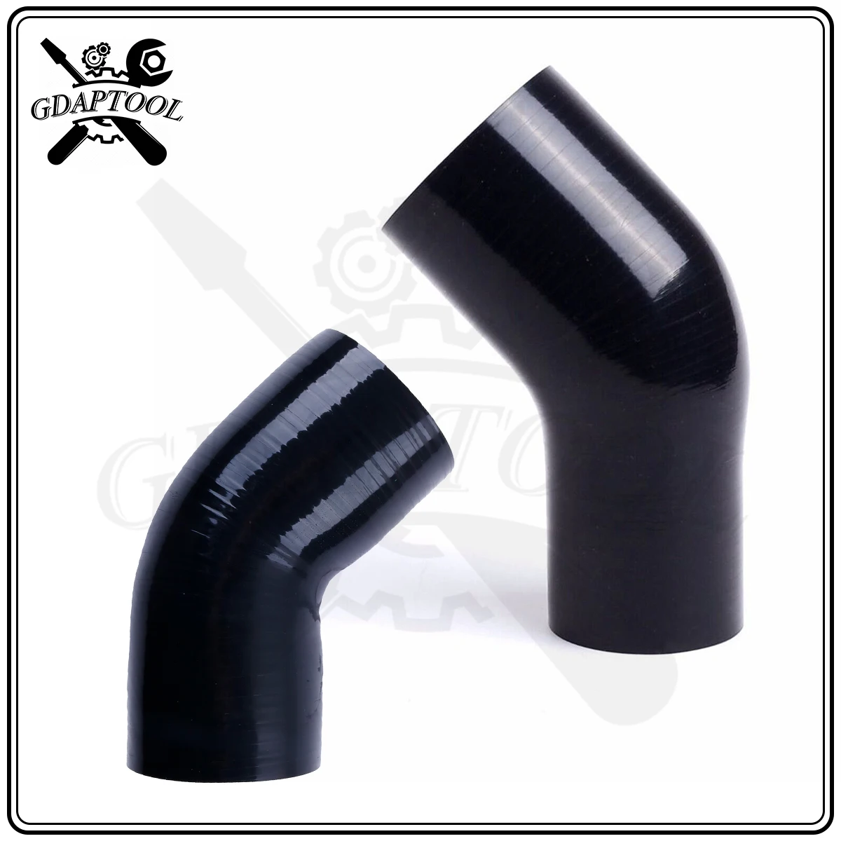 4-PLY Black 102mm Length 45 Degree Elbow Hose / 45 Degree Reduce Elbow Silicone Coolant Intercooler Hose ID 25 - 102 mm