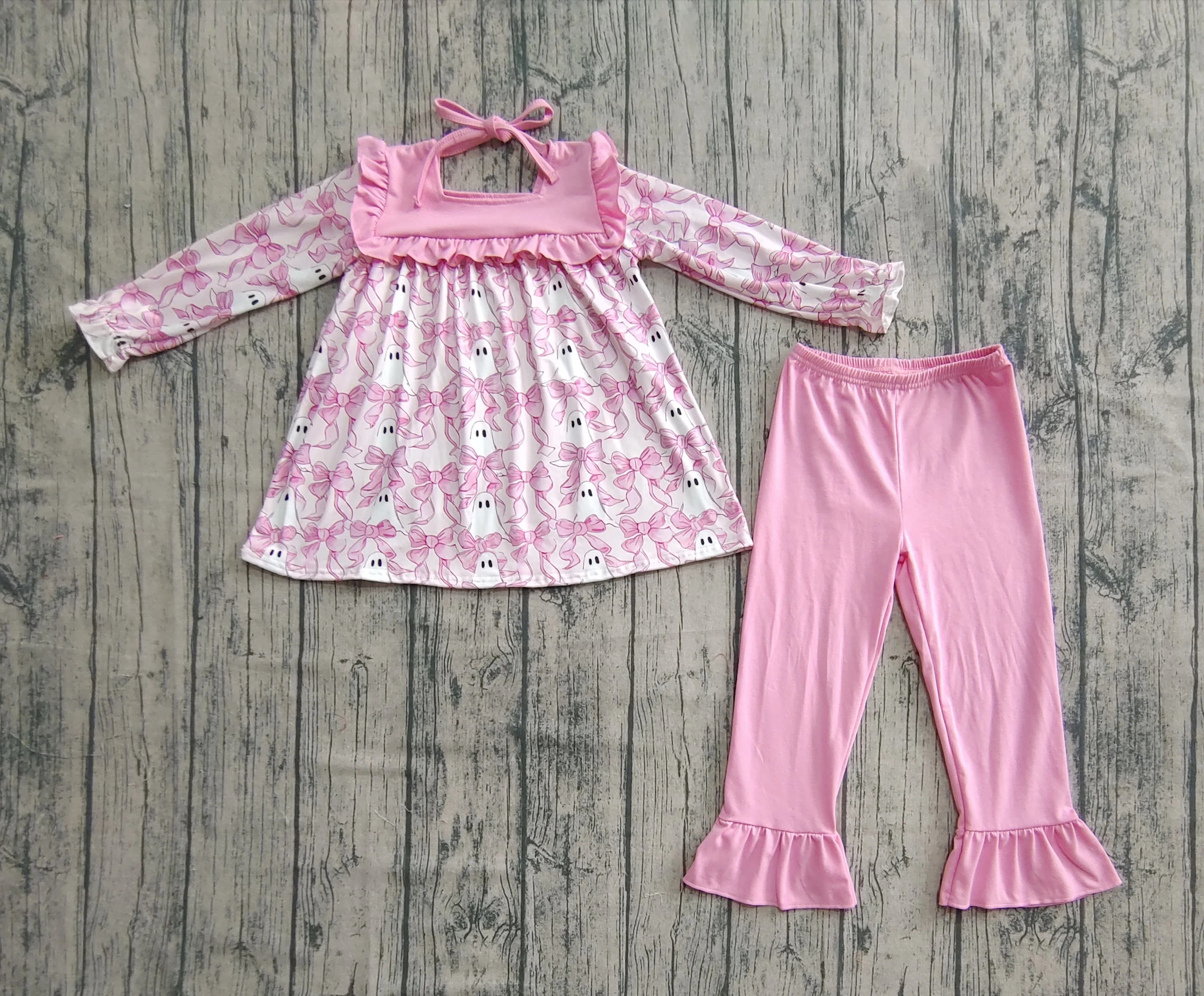 

6.17 GLP2362 No Moq PRE-ORDER Baby Girls Clothes Long Sleeve Top With Pants Set Kids Outfits